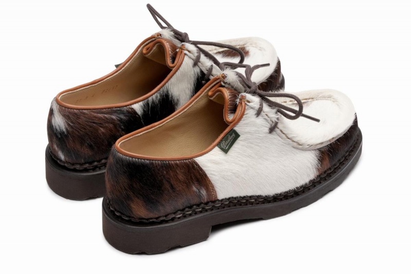 Zapatos Derby Paraboot Michael Full Pl Mujer Blancas Marrones | DHS9012OS