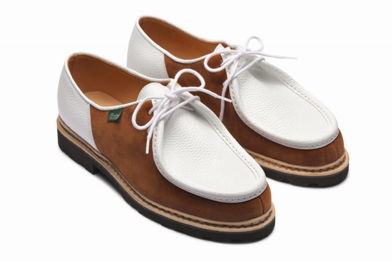 Zapatos Derby Paraboot Michael Hombre Blancas Marrones | QIH1045XN