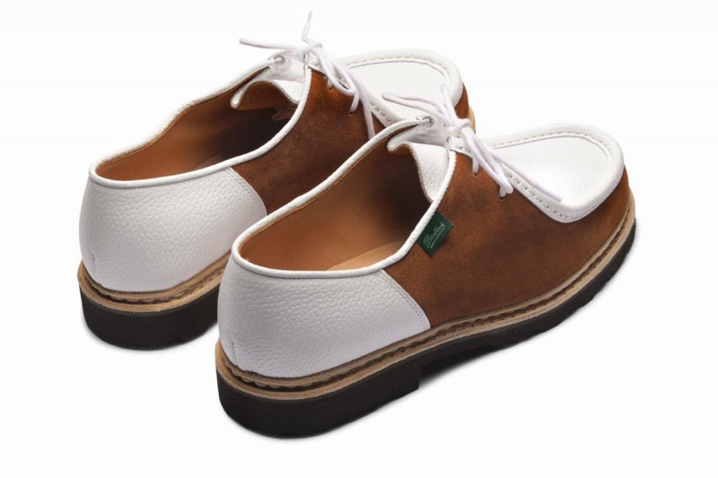 Zapatos Derby Paraboot Michael Hombre Blancas Marrones | QIH1045XN