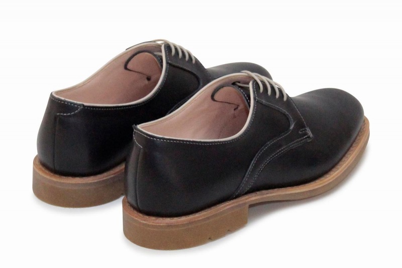 Zapatos Derby Paraboot Saphir Gy Mujer Azules Negras | QKG3117PD