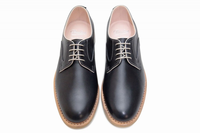 Zapatos Derby Paraboot Saphir Gy Mujer Azules Negras | QKG3117PD