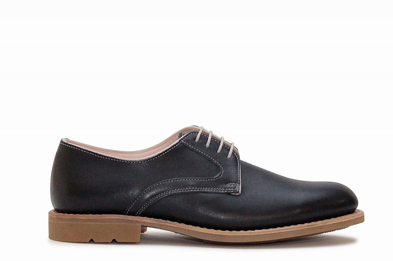 Zapatos Derby Paraboot Saphir Gy Mujer Azules Negras | QKG3117PD