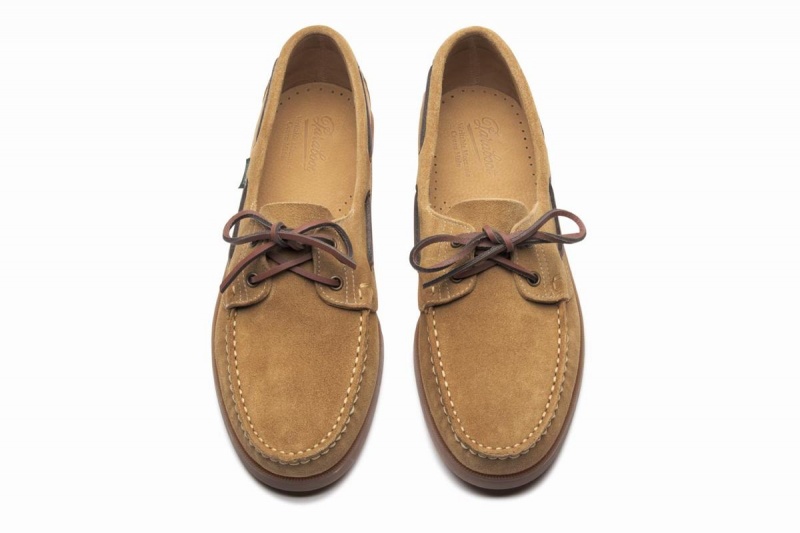 Zapatos del Barco Paraboot Barth Hombre Kaki | VOZ886JU